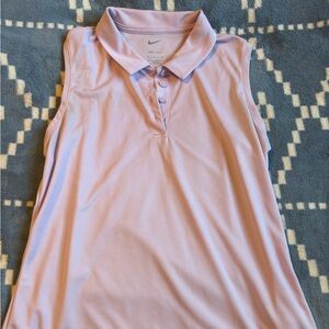 Nike light pink sleeveless golf shirt